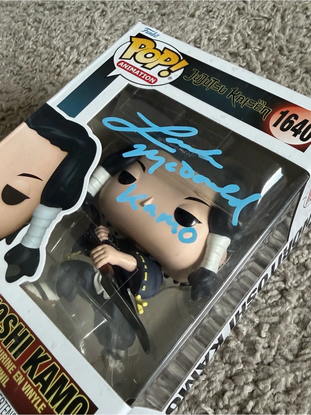 Jujutsu Kaisen Noritoshi Kamo Funko #1490 Autographed signed by Landon McDonald